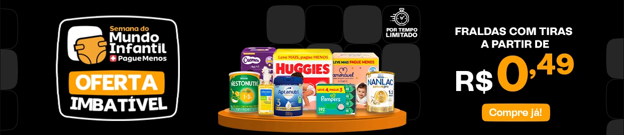 Pague Menos: ofertas de fraldas e produtos infantis